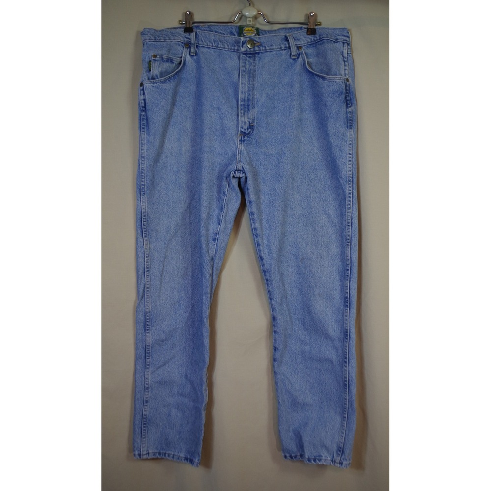 Cabelas Roughneck Men's 42x32 Light Wash Denim Jeans‎ Relaxed Fit Workwear